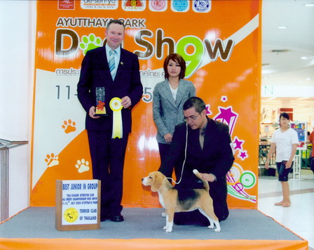 Fancy winning Best Junior in Group in Thailand